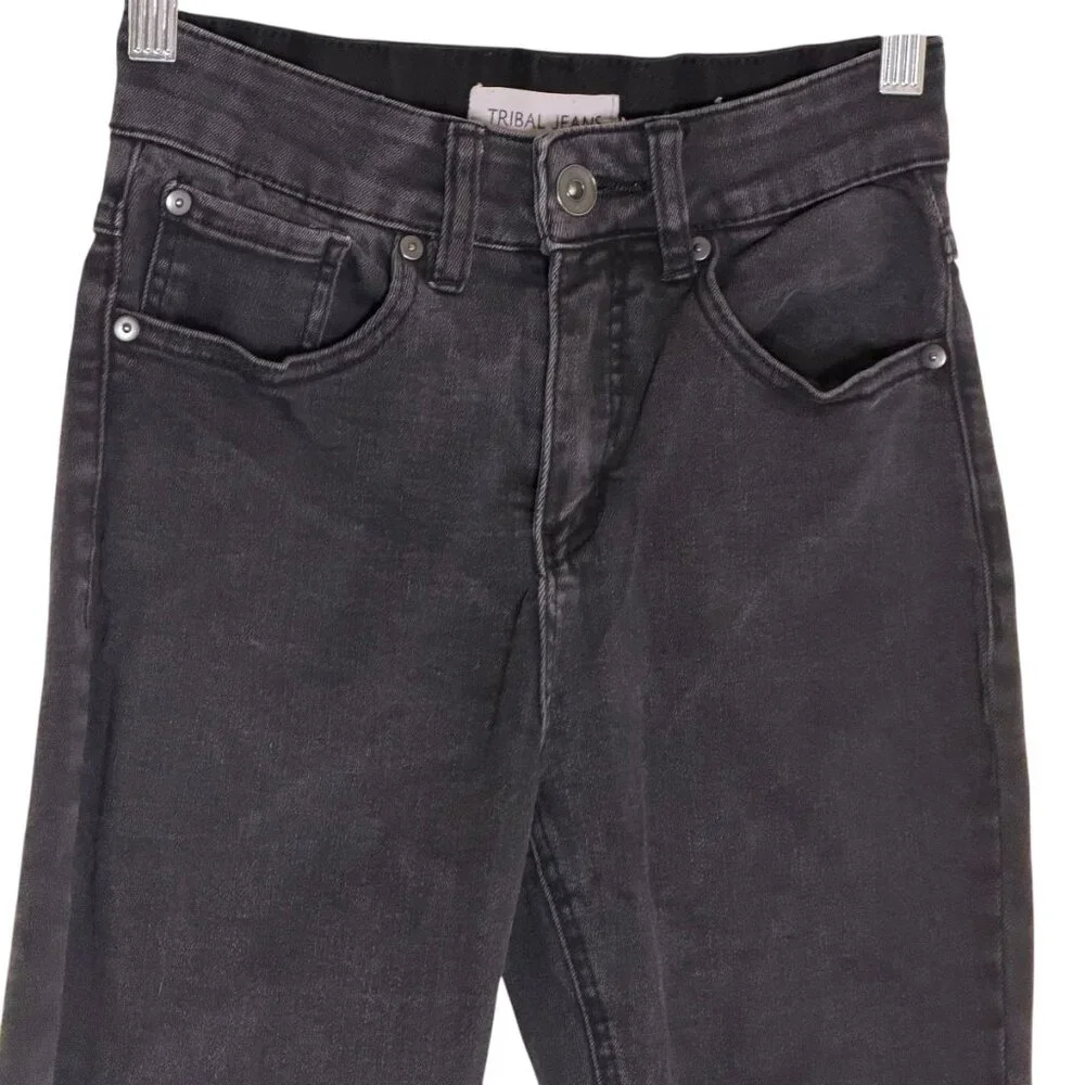 Tribal Jeans Sophia Curvy Lowrise Skinny Jeans Denim Pants Black 0?